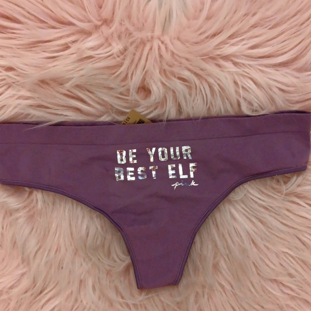 Brand New PINK VICTORIA'S SECRET LOGO THONG-XS